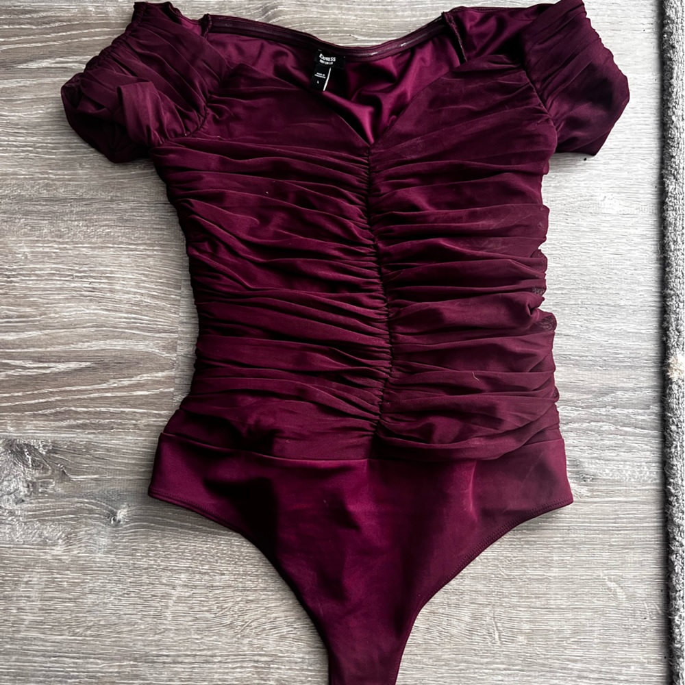 Off Shoulder Body Contour Thong Bodysuit